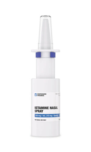Ketamine Nasal Spray bottle with white label